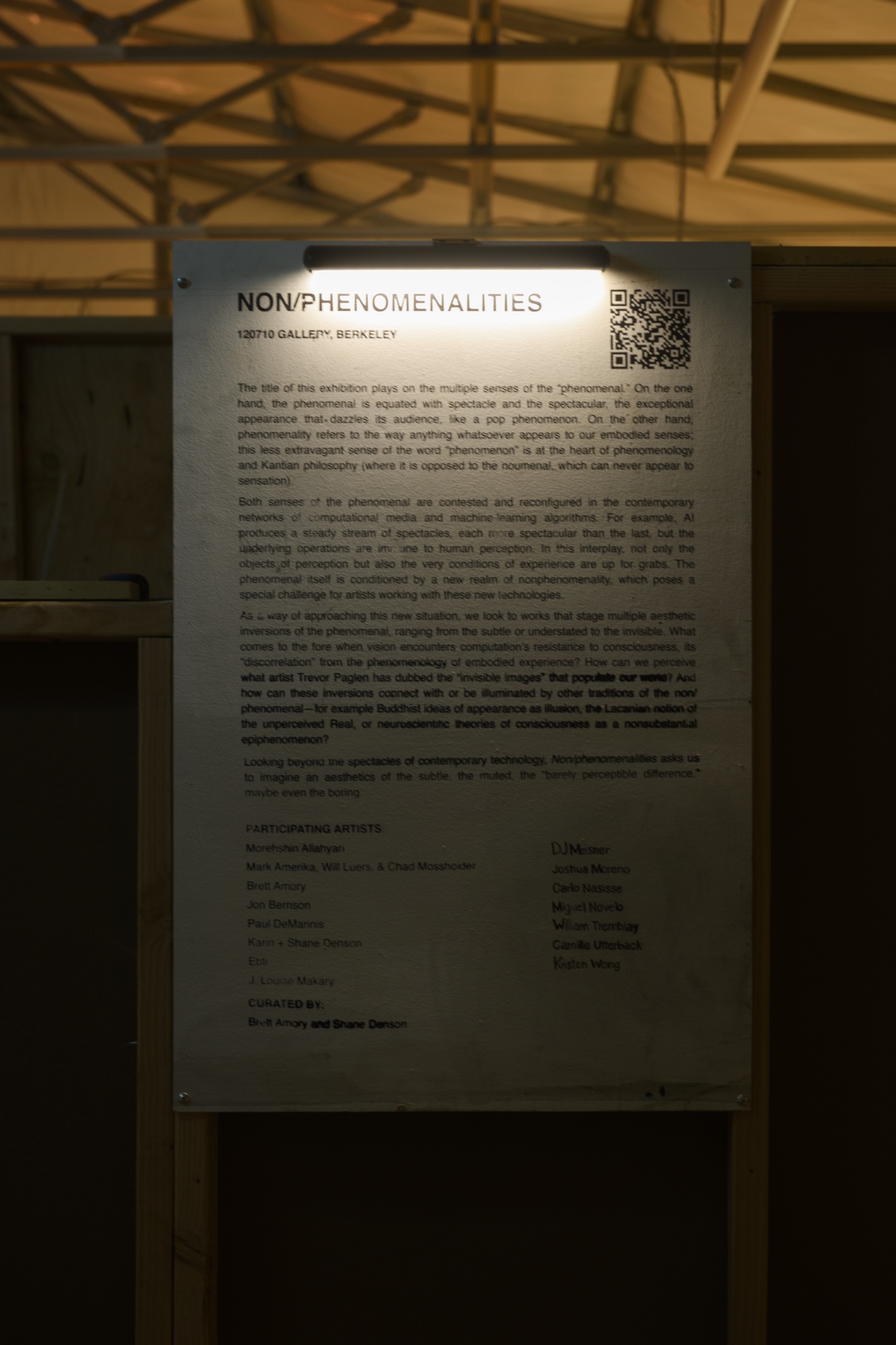 Non/phenomenalities Phase 2.5 installation 8